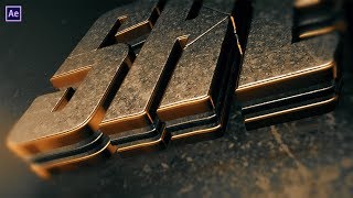 Epic 3D Text Animation  After Effects Tutorial  Element 3D [upl. by Afra]