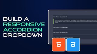 Responsive FAQ accordion dropdown  HTML and CSS Tutorial [upl. by Germano115]