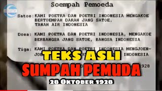 Suara dan teks asli SUMPAH PEMUDA 28 OKTOBER 1928 [upl. by D'Arcy]