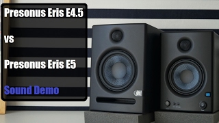 Presonus Eris E45 vs Presonus Eris E5  Sound Demo [upl. by Mahtal181]