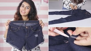 DIY How To Properly Cut Your Jeans Into Shorts [upl. by Ursa]