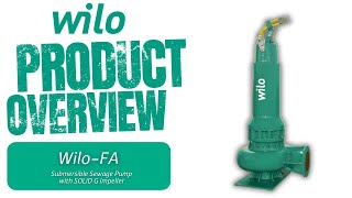 Wilo FA  FKT  Submersible Sewage Pump with Solid Impeller [upl. by Reniar]