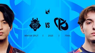 G2 vs KC  2025 LEC Winter Split Playoffs  Split Final [upl. by Augustine323]