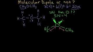 Molecular Dipole Moment Example 3 dimethyl ether CH3OCH3 [upl. by Flory426]