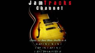 Blues Shuffle Guitar Backing Track in A  JamTracksChannel [upl. by Namad]