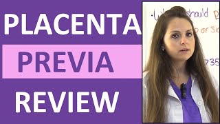 Placenta Previa Nursing Treatment Symptoms Types Causes NCLEX Lecture [upl. by Kensell]