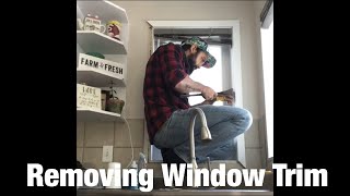 Interior Window TrimMoulding Removal  DIY [upl. by Ylas171]