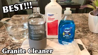 HOW TO CLEAN GRANITE COUNTERTOPS  EASY DIY GRANITE CLEANER [upl. by Marteena]