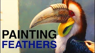 How to Paint Feathers  Painting Techniques for BIRDS [upl. by Liuqa]