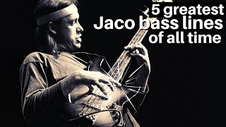 5 Greatest Jaco Pastorius Bass Lines of All Time [upl. by Pfosi]