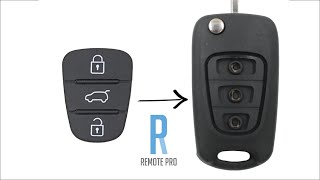 How to replace Rubber Buttons for a Hyundai i30 i20 Elantra 3 Button Flip Key [upl. by Adnalor]