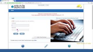 SBI Corporate Internet Banking Saral First Time Login Video Created as on September 2016 [upl. by Awe]