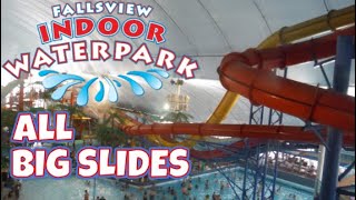 ALL BIG SLIDES FALLSVIEW INDOOR WATERPARK Niagara Falls Waterpark [upl. by Gregoor]