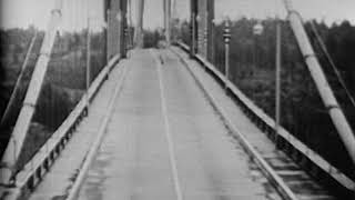 Tacoma  1940  Tacoma Narrows Bridge Galloping Gertie Collapse United States [upl. by Helli]