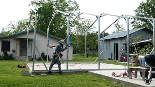 Installing a Metal carport [upl. by Onyx]