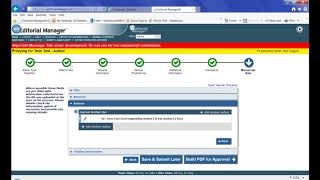 Authors Incomplete submission problem Editorial Manager [upl. by Suellen632]