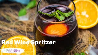 Red Wine Spritzer Recipe 2 Ingredients 2 Minutes [upl. by Narag965]