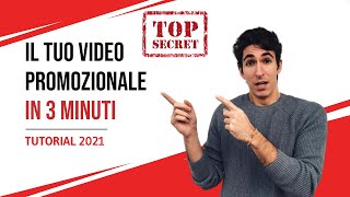 Come creare un video promozionale in 3 minuti nel 2021  TUTORIAL [upl. by Wernick]