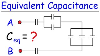 Equivalent Capacitance  Capacitors In Series and Parallel [upl. by Yanel176]