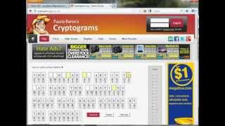 Solving a Cryptogram at Cryptogramsorg [upl. by Pliske]