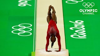 1️⃣6️⃣  Simone Biles highest scored event  16050  31DaysOfOlympics [upl. by Ruosnam]