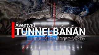 Äventyr i Tunnelbanan del 4 Röd Linje 14 FruängenMörby centrum [upl. by Nylahsoj]