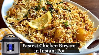 Quickest Chicken Biryani Recipe in Instant Pot  Dum Biryani Instant Pot  The Home Maker Baker [upl. by Finn]