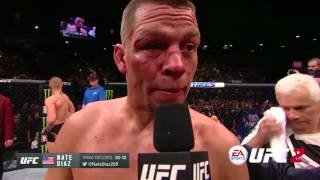 UFC 196 Nate Diaz and Conor McGregor Octagon Interview [upl. by Joeann]