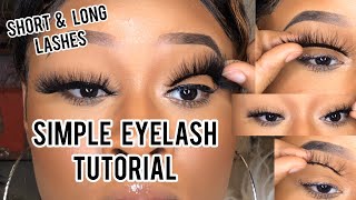 Beginner Eyelash Tutorial For ALL LENGTHS   HACKS [upl. by Elvie932]