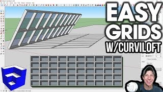 EASY GRIDS in SKETCHUP with Curviloft and Multiple Offset [upl. by Zedekiah]