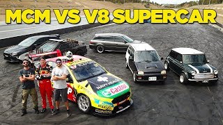 Racing a V8 Supercar In Our Street Cars [upl. by Dawson]