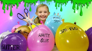 Making SLIME With BALLOONS DIY Slime Balloon Tutorial [upl. by Allicserp]