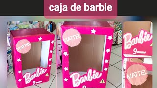 como hacer una caja de barbie en tamaño real para fotos 👸 [upl. by Winchester]