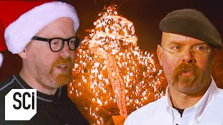 Can Christmas Tree Lights Spark a Fire  MythBusters [upl. by Barber]