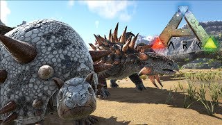 Ark Survival Evolved  Taming a Doedicurus amp Ankylosaurus ARK RAGNAROK MAP [upl. by Ellehcram541]