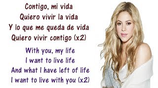 Shakira  Suerte Whenever Wherever Lyrics English and Spanish  Translation amp Meaning  Letras [upl. by Ednarb]