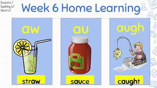 Week 6 Spelling Words aw au and augh [upl. by Engelbert]