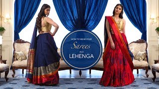 How To Wear A Saree As A Lehenga  Saree Hacks [upl. by Darryn621]