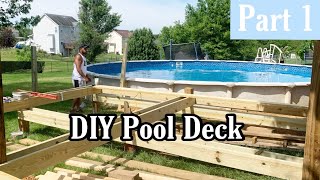 How To Build A Deck Around A Pool  Part 1 [upl. by Amelina]