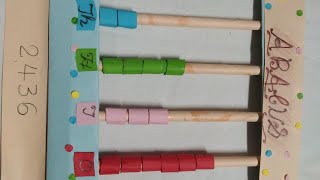 Make an Abacus using Paper  Abacus Model  Maths project [upl. by Betthel]