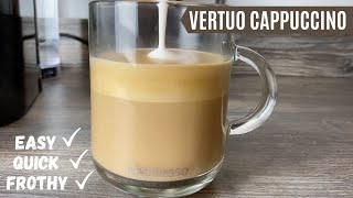 How to Make a Cappuccino with Nespresso Vertuo and Aeroccino milk Frother  VertuoLine Recipe [upl. by Ahsytal]