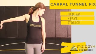 Median Nerve Mobilization Stretch Carpal Tunnel Exercise [upl. by Bashemath]