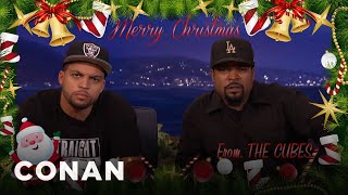 The Ice Cube Family Christmas Card  CONAN on TBS [upl. by Ayrad]