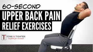 4 Exercises To Relieve Upper Back Pain in 60 Seconds [upl. by Hanala]