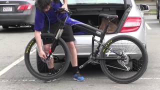 Swissbike X90  FullSize Folding Mountain Bike [upl. by Zeuqram154]