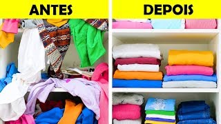 20 IDEIAS PARA DOBRAR AS ROUPAS E ECONOMIZAR ESPAÇOS [upl. by Gertrud605]