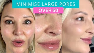 How to HIDE LARGE PORES in seconds 😱  Over 50  Mature skin [upl. by Nadia870]