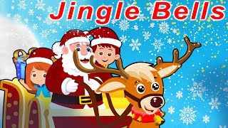 Jingle Bells Song For Children With Lyrics  Jingle Bells  Christmas Songs [upl. by Ahsoyek]