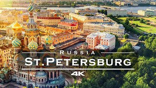 Saint Petersburg Russia 🇷🇺  by drone 4K [upl. by Corenda108]