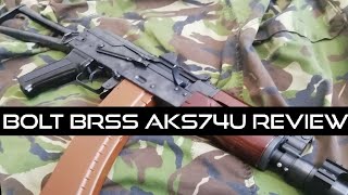 Astonishing Kick BOLT BRSS Airsoft AKS74U Recoil AEG Review [upl. by Ruosnam]